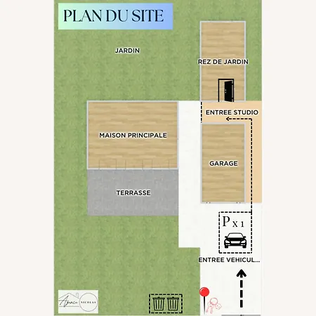 Apartment Studio - Rez De Jardin - Climatisation - Parking - Wifi - Calme - Familiale *
